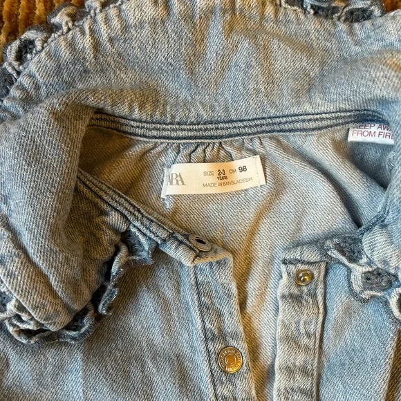 Girls denim bundle - Zara, wrangler, Janie and Jack - 3T - Picture 8 of 9